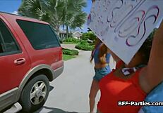 With brazen ladies engaging in a two girl scenario – Island party Caribbean