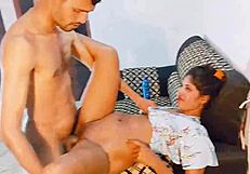 Young girl rides monster cock in cowgirl creampie video.