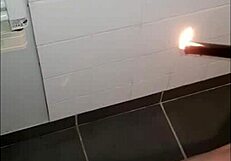 Intense Candle Wax And Ejaculation For Slave