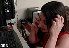 hot natural young 18+ brunette prefers masturbating wet pussy over pc