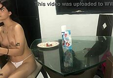 I get so horny sucking cock with strawberry and cream, leading to deepthroat and creampie