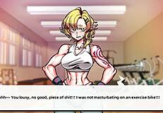lewd gym game: succubus gives blowjob on first day