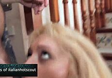 horny blonde milf fucks anal hard