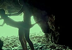 Yo, sneaking a quickie at the beach inside a hidden cave! 🏖️