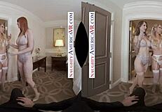 Naughty America - Lauren Phillips And Natasha Starr Surprise The Bride Katie Morgan With The Hot Stripper They Saw For The Bachelorette Party