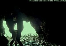 Yo, sneaking a quickie at the beach inside a hidden cave! 🏖️