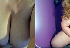 The BBW sister chats online, teasing with her curves