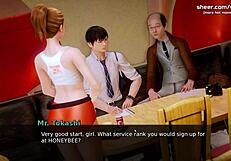 I show off my perfect ass and tits in waifu academy