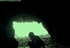 Yo, sneaking a quickie at the beach inside a hidden cave! 🏖️