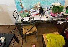 Step sister gets stuck in basket and receives creampie