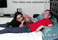 Stepmom's busy stepdaughter's pussy is free for intense action with ariana starr and sandy love