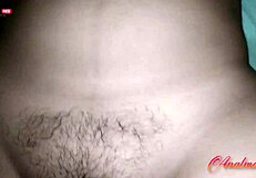 A hot Latin beauty is revealed waiting for her man naked and then startled as his friend shows up and has a crazy orgasm