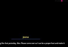 Alex watches Jena in shower