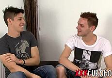 Two American gay twinks wake up with homosexual feelings and subsequently fuck in their house
