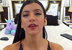 perfect model feels intense pleasure blowing on webcam passionately.