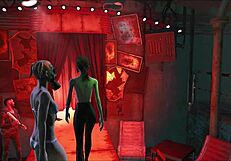 Fallout 4 Brunette in Pantyhose Outdoor Fashion