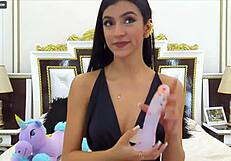 perfect model feels intense pleasure blowing on webcam passionately.