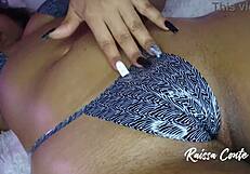 hot sex after tanning with thong bikini