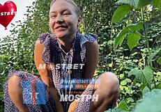 Russian schoolgirl fucked in public on Knowledge day