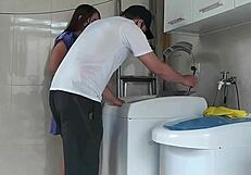 Technician Eats Hot Client After Washing Machine Fix