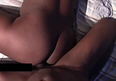 Ebony Teen Bent Over In Doggystyle Riding