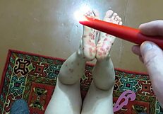 i dominate with tickling and wax on bare feet