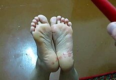 i dominate with tickling and wax on bare feet