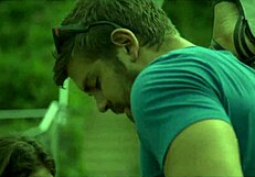 Public blowjob on hairy latina pussy