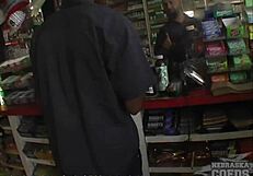 Pretty pornstar leihla leionni flashes big tits in public home video