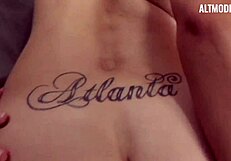 Tattooed brunette mom dogging for intense orgasm and cumshot on glasses