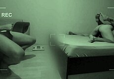 Overweight wife has sex with her boyfriend right in front of her husband who just lays there and masturbates