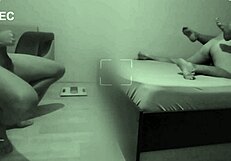 Cuckold Watches His Curvy Wife Cheat With Lover On Bed.