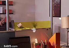 HER BEAUTIFUL FEET STROKE HIS MONSTER COCK!