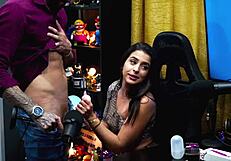 husband lets ruan fill her pussy with cum