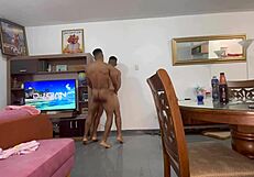 Wild anal bash from Peruvian cougar celebrity with black studs