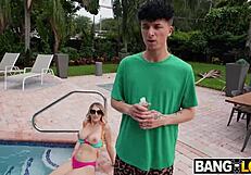 Poolside Fuck With Stepmom Gigi Dior! Ethan Seeks Screams 'More!'
