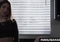 Abella Danger Boldly Stalks Sister's Boy Lucas Frost for Bent Over Banging