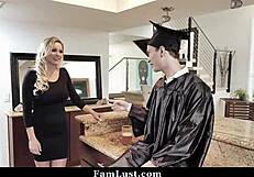 stepmom sneaks a steamy blowjob for stepson