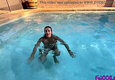 Blonde Babe Gives Poolside Blowjob in 4K POV