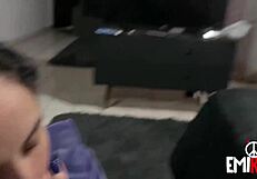 Tattooed Brunette Dominates Friend