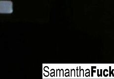 Samantha Saint says, 'Good morning, time for nude masturbation with big tits and ass.'