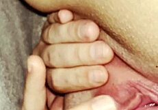 Stretching Fat Pussy Wide Open Under Covers For Perfect Clit Position To Bust Nut – Feels So Good!