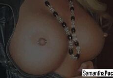 Samantha says, 'Watch me tease my big tits.'
