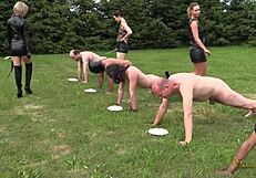 German mistress punishes slave in the camp!