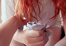 Horny stepsister caught with dripping panties