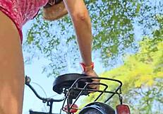 Fuck My Pussy Pee On Bike In Forest