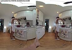 I explore the virtual viva in 3D reality in the kitchen