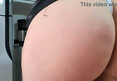 Latina Teases Big Ass with Panties in Ass During Massage!