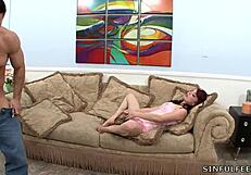 Jessie Palmer Licks Sperm Off Her Toes After Footjob And Hardcore Fuck