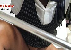 Teacher bends over and fucks new student with big black cock